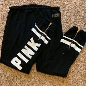 Vs pink black jogger/ sweatpants